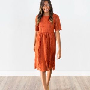 Shop Stevie Burnt Orange Dress